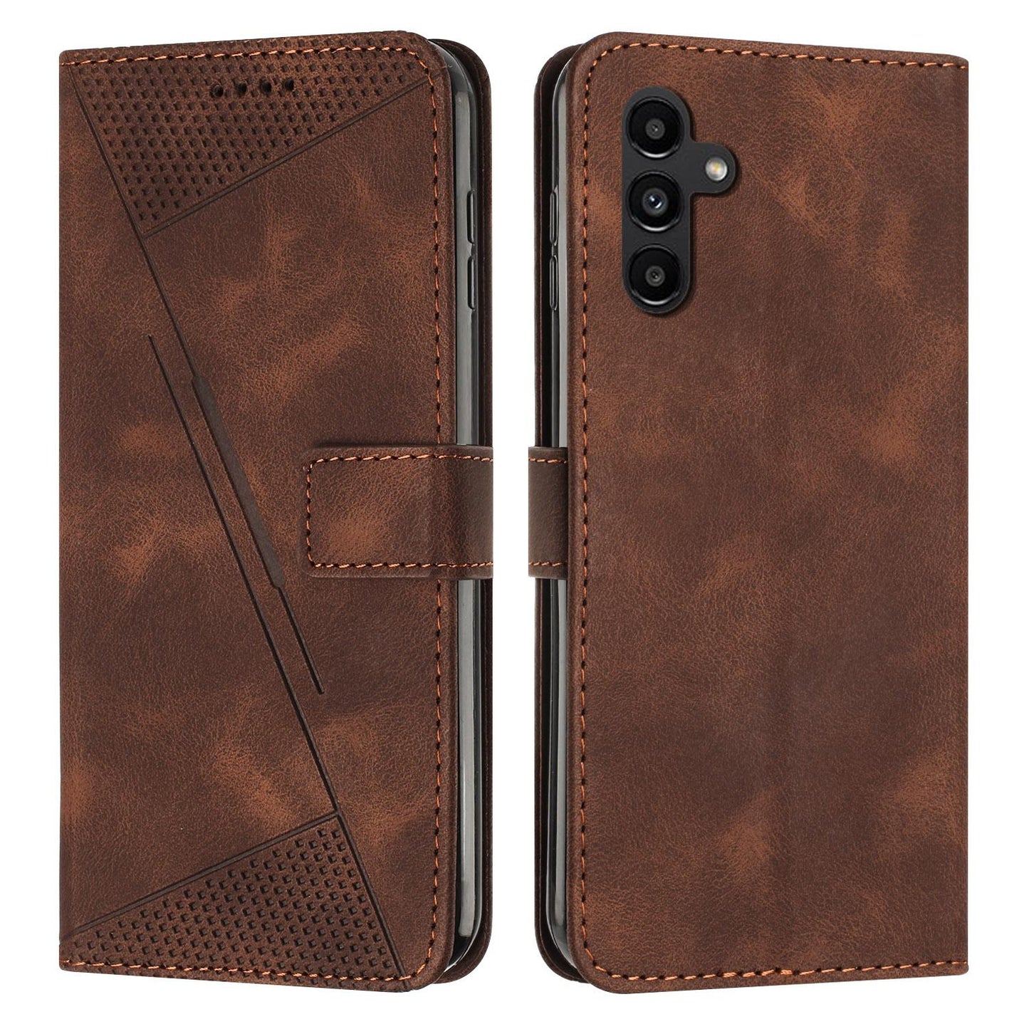 Samsung Galaxy A17 Dream Triangle Leather Wallet Phone Case with Lanyard, Card Slot, Cash Compartment, Foldable Kickstand, Shockproof PU TPU Protective Cover