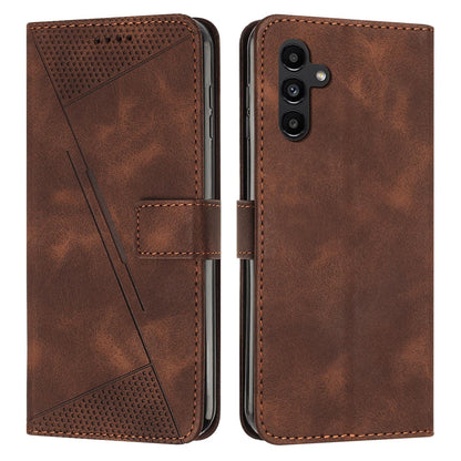 Samsung Galaxy A26 5G Dream Triangle Leather Wallet Phone Case with Lanyard, Card Slot, Cash Compartment, Foldable Kickstand, Shockproof PU TPU Protective Cover