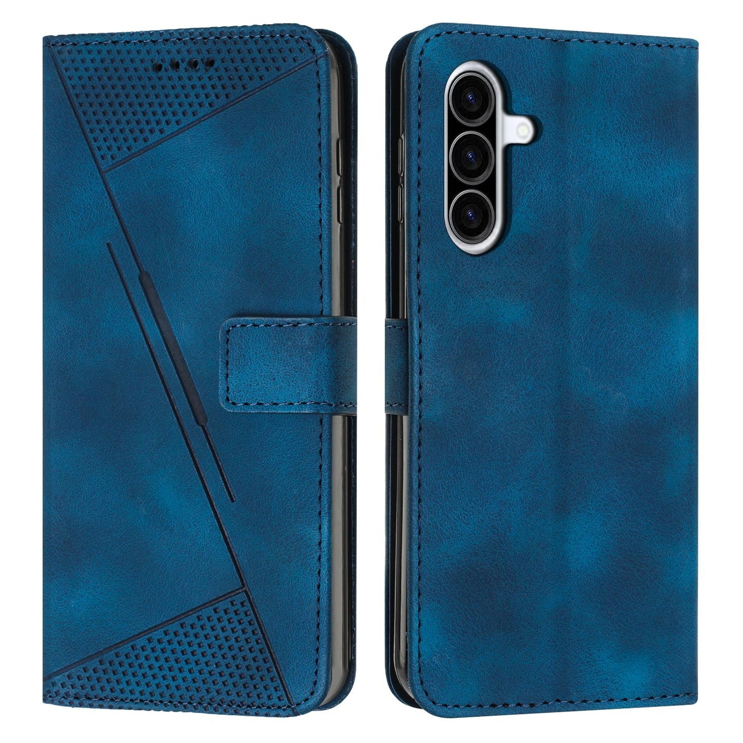 Samsung Galaxy A57 5G Dream Triangle Leather Wallet Phone Case with Lanyard, Card Slot, Cash Compartment, Foldable Kickstand, Shockproof PU TPU Protective Cover