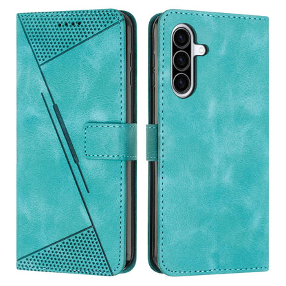Samsung Galaxy A27 5G Dream Triangle Leather Wallet Phone Case with Lanyard, Card Slot, Cash Compartment, Foldable Kickstand, Shockproof PU TPU Protective Cover