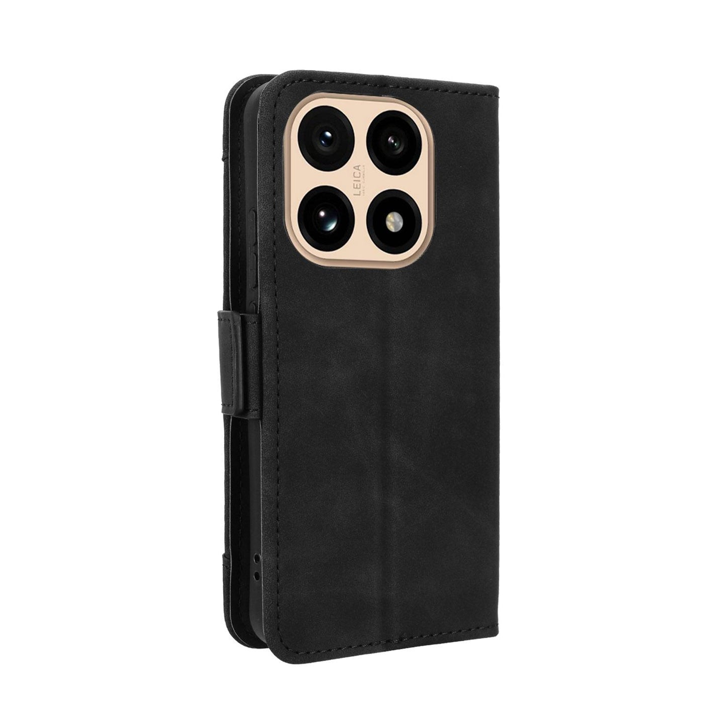 Xiaomi 15T 5G Skin Feel PU Leather Wallet Phone Case with Card Slots, Cash Pocket, Magnetic Closure, Built-In Stand, Full Protection TPU Cover
