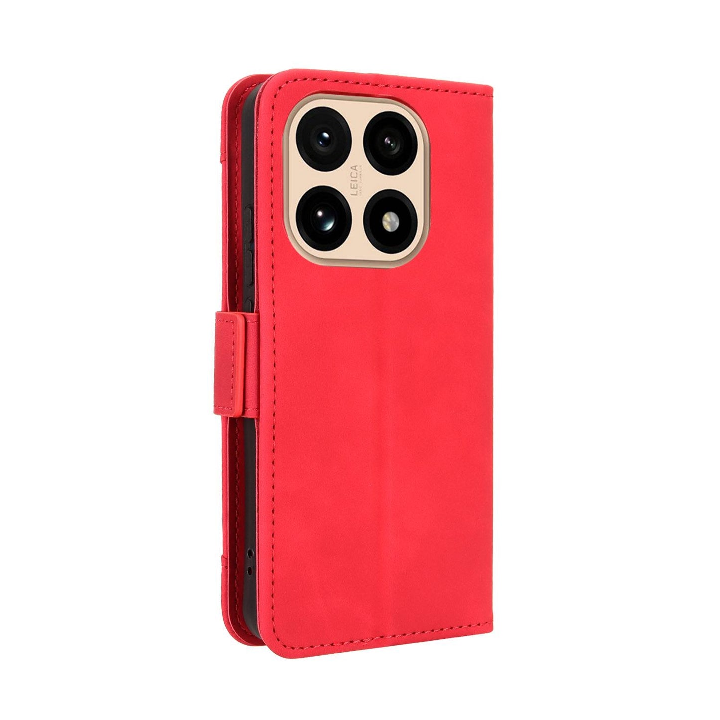 Xiaomi 15T 5G Skin Feel PU Leather Wallet Phone Case with Card Slots, Cash Pocket, Magnetic Closure, Built-In Stand, Full Protection TPU Cover