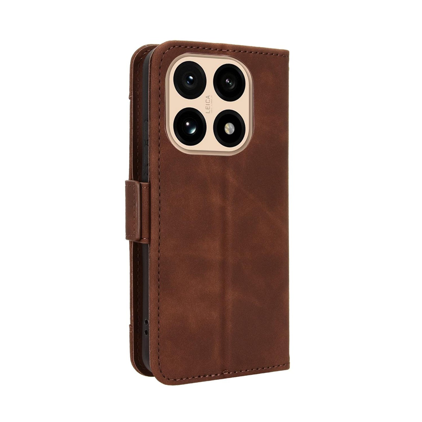 Xiaomi 15T 5G Skin Feel PU Leather Wallet Phone Case with Card Slots, Cash Pocket, Magnetic Closure, Built-In Stand, Full Protection TPU Cover