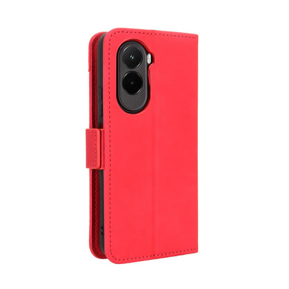 Xiaomi Poco M7 4G 169mm Skin Feel PU Leather Wallet Phone Case with Card Slots, Cash Pocket, Magnetic Closure, Built-In Stand, Full Protection TPU Cover
