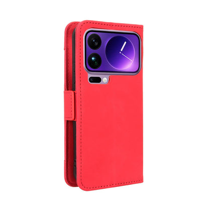 Xiaomi 17 Pro Skin Feel PU Leather Wallet Phone Case with Card Slots, Cash Pocket, Magnetic Closure, Built-In Stand, Full Protection TPU Cover
