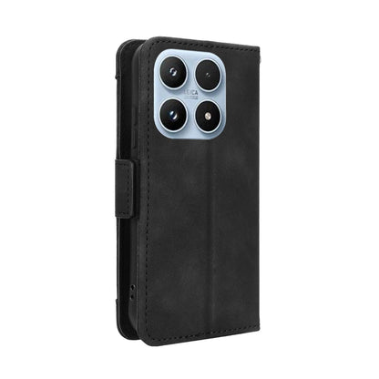 Xiaomi 17 Skin Feel PU Leather Wallet Phone Case with Card Slots, Cash Pocket, Magnetic Closure, Built-In Stand, Full Protection TPU Cover