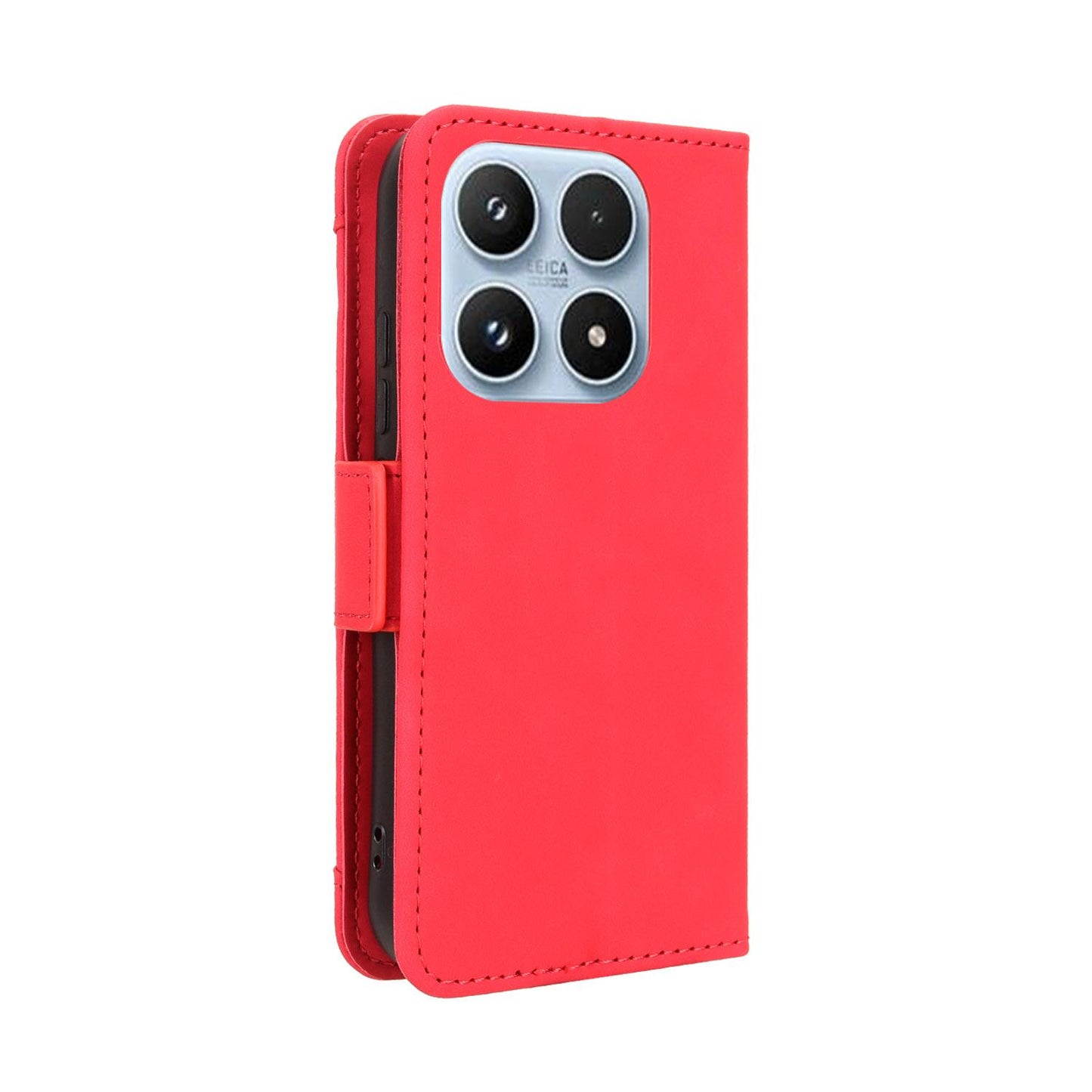 Xiaomi 17 Skin Feel PU Leather Wallet Phone Case with Card Slots, Cash Pocket, Magnetic Closure, Built-In Stand, Full Protection TPU Cover