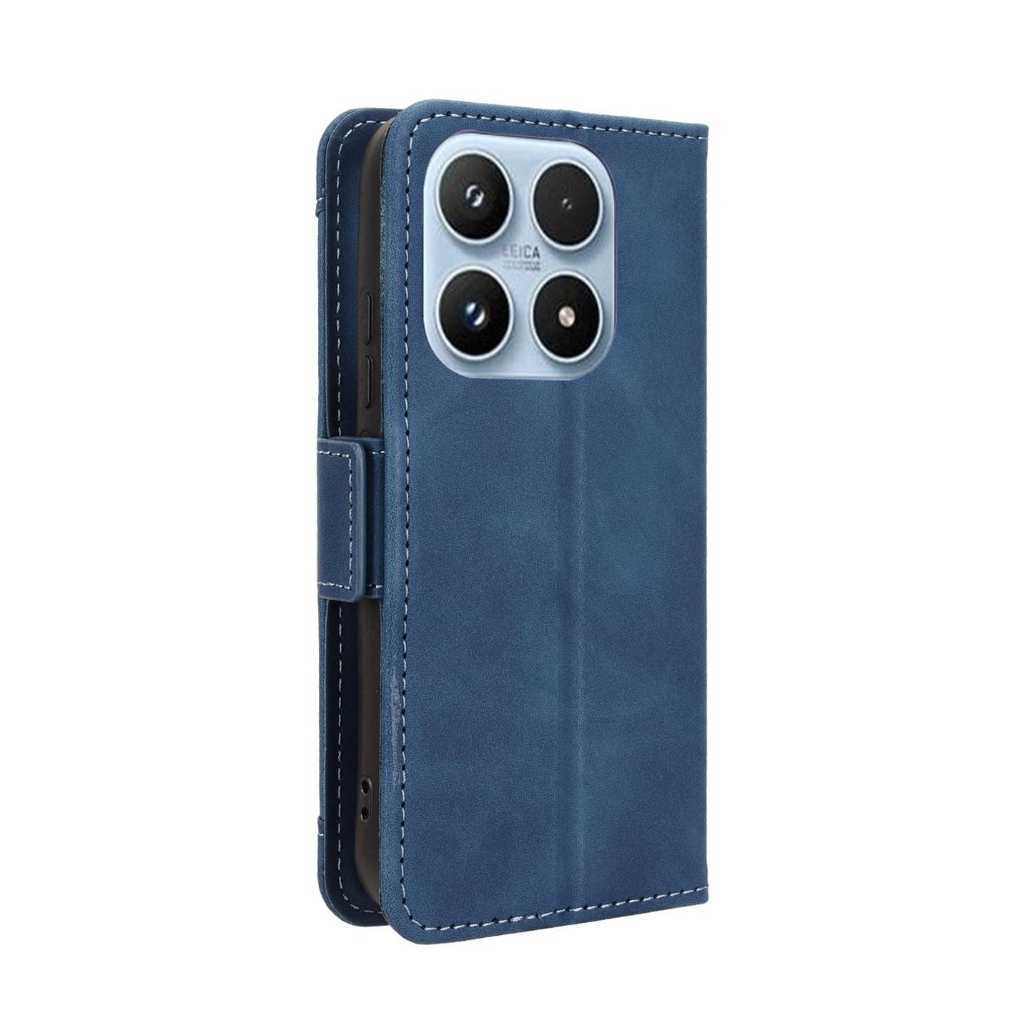 Xiaomi 17 Skin Feel PU Leather Wallet Phone Case with Card Slots, Cash Pocket, Magnetic Closure, Built-In Stand, Full Protection TPU Cover