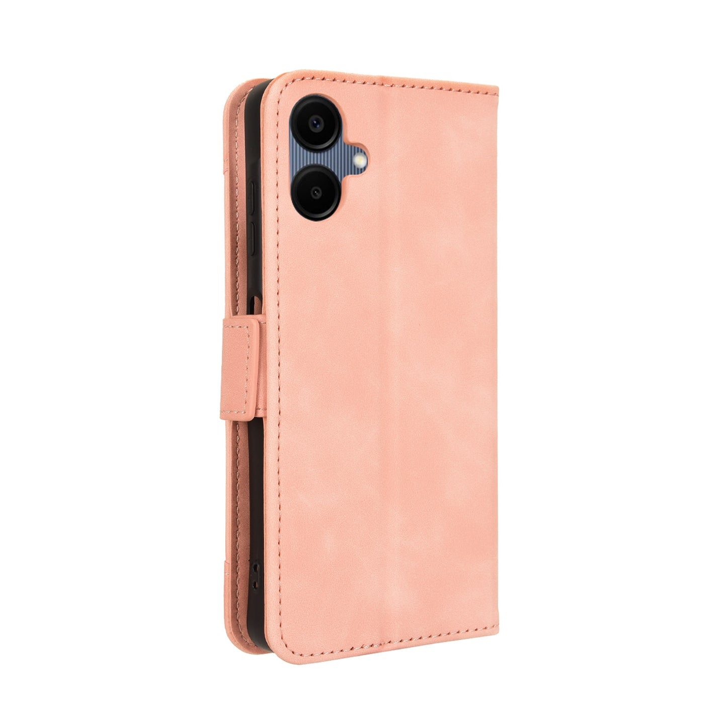 Samsung Galaxy A06 Skin Feel PU Leather Wallet Phone Case with Card Slots, Cash Pocket, Magnetic Closure, Built-In Stand, Full Protection TPU Cover