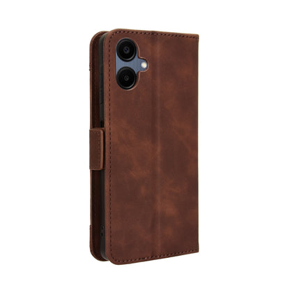 Samsung Galaxy A06 Skin Feel PU Leather Wallet Phone Case with Card Slots, Cash Pocket, Magnetic Closure, Built-In Stand, Full Protection TPU Cover