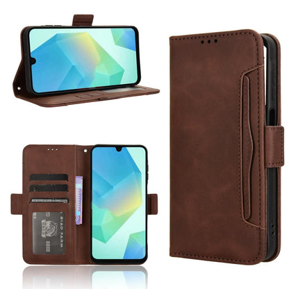 Samsung Galaxy A16 5G Skin Feel PU Leather Wallet Phone Case with Card Slots, Cash Pocket, Magnetic Closure, Built-In Stand, Full Protection TPU Cover