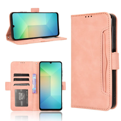 Samsung Galaxy A06 5G Skin Feel PU Leather Wallet Phone Case with Card Slots, Cash Pocket, Magnetic Closure, Built-In Stand, Full Protection TPU Cover