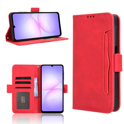 Samsung Galaxy A07 4G Skin Feel PU Leather Wallet Phone Case with Card Slots, Cash Pocket, Magnetic Closure, Built-In Stand, Full Protection TPU Cover