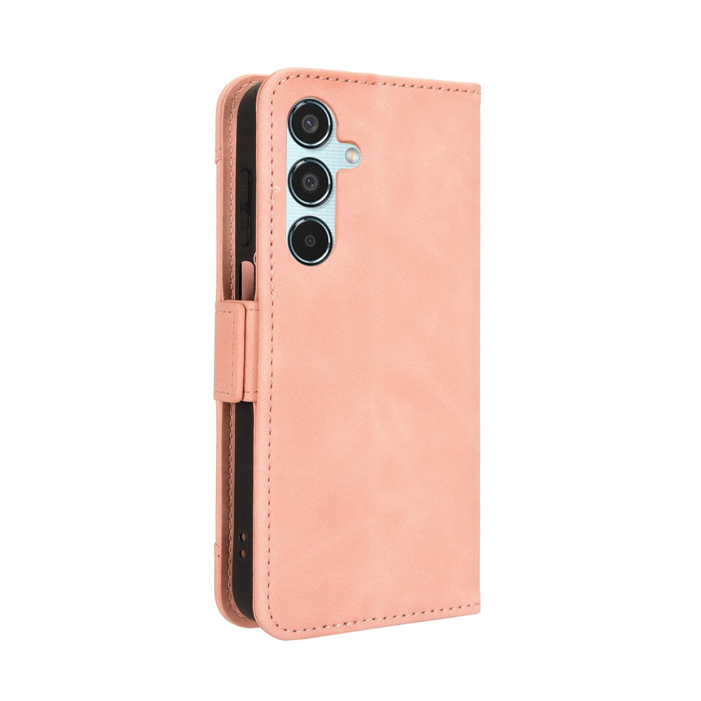 Samsung Galaxy M35 5G Skin Feel PU Leather Wallet Phone Case with Card Slots, Cash Pocket, Magnetic Closure, Built-In Stand, Full Protection TPU Cover