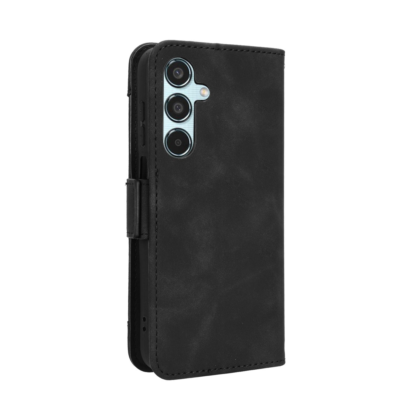 Samsung Galaxy M35 5G Skin Feel PU Leather Wallet Phone Case with Card Slots, Cash Pocket, Magnetic Closure, Built-In Stand, Full Protection TPU Cover