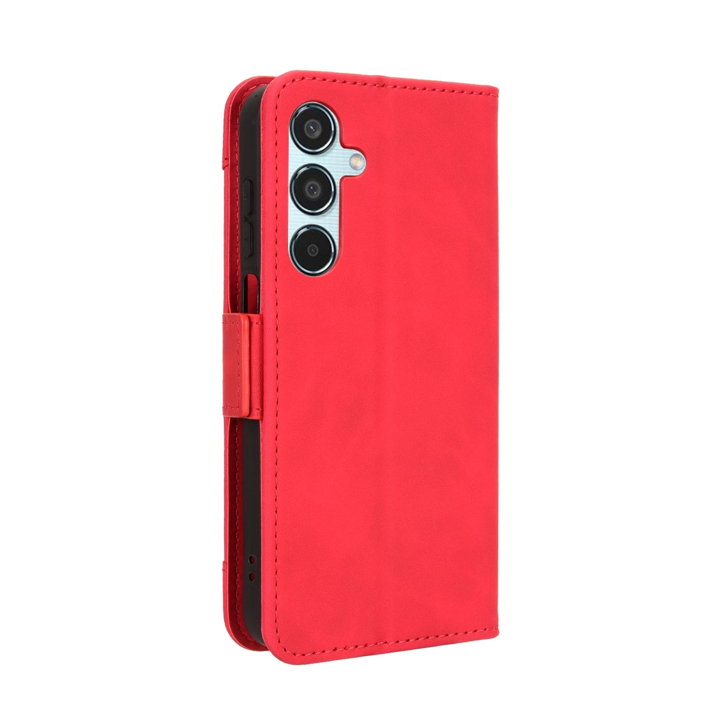 Samsung Galaxy M35 5G Skin Feel PU Leather Wallet Phone Case with Card Slots, Cash Pocket, Magnetic Closure, Built-In Stand, Full Protection TPU Cover