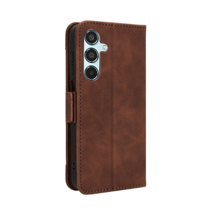 Samsung Galaxy M35 5G Skin Feel PU Leather Wallet Phone Case with Card Slots, Cash Pocket, Magnetic Closure, Built-In Stand, Full Protection TPU Cover