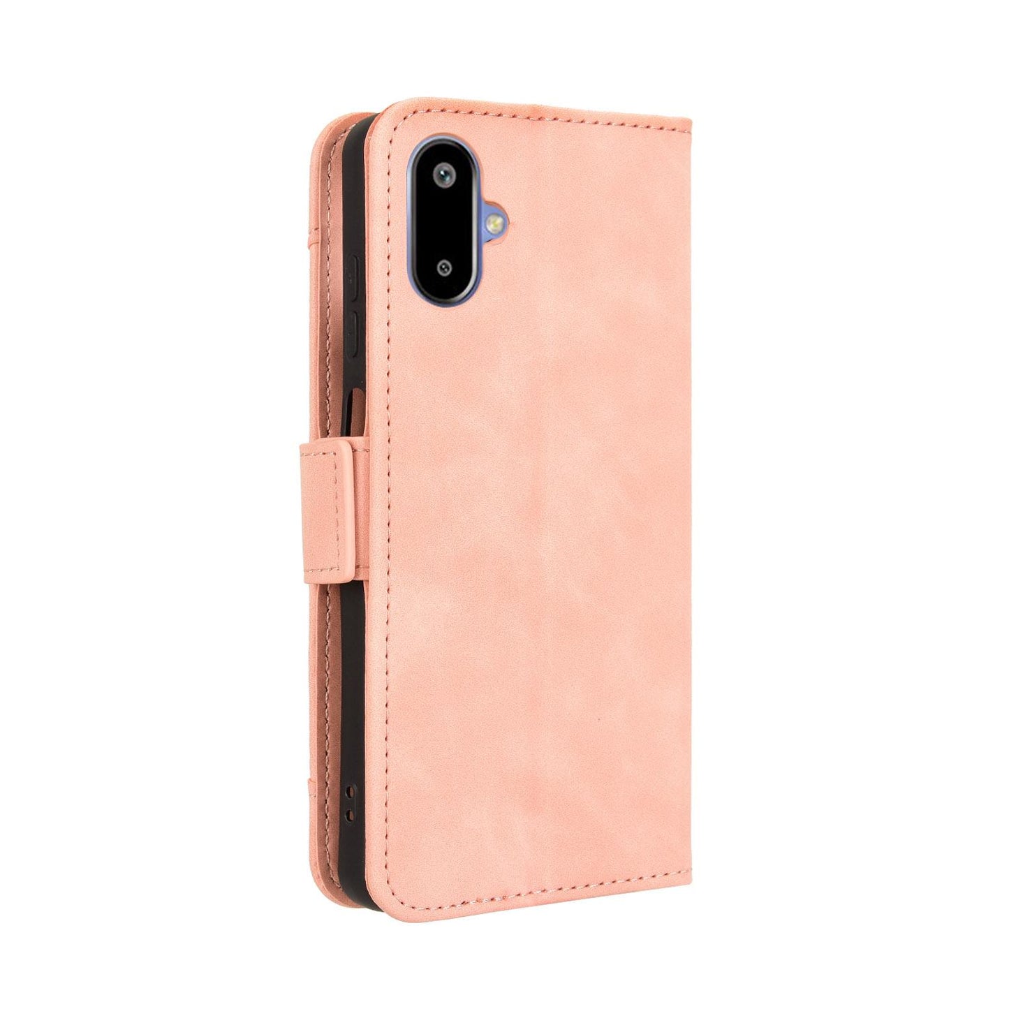 Samsung Galaxy F06 5G Skin Feel PU Leather Wallet Phone Case with Card Slots, Cash Pocket, Magnetic Closure, Built-In Stand, Full Protection TPU Cover