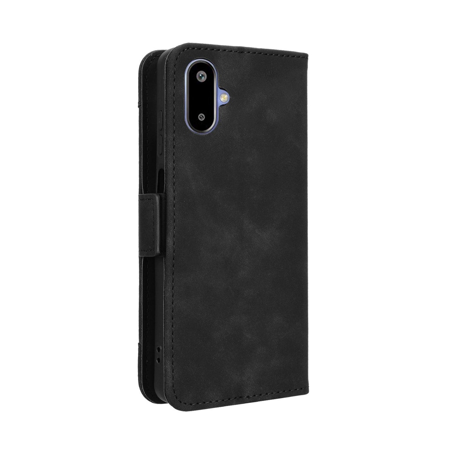 Samsung Galaxy F06 5G Skin Feel PU Leather Wallet Phone Case with Card Slots, Cash Pocket, Magnetic Closure, Built-In Stand, Full Protection TPU Cover