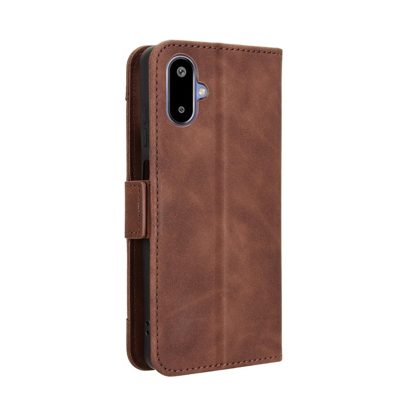 Samsung Galaxy F06 5G Skin Feel PU Leather Wallet Phone Case with Card Slots, Cash Pocket, Magnetic Closure, Built-In Stand, Full Protection TPU Cover