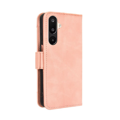 Samsung Galaxy F16 5G Skin Feel PU Leather Wallet Phone Case with Card Slots, Cash Pocket, Magnetic Closure, Built-In Stand, Full Protection TPU Cover