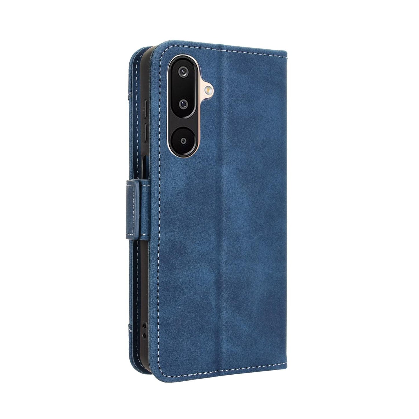 Samsung Galaxy F16 5G Skin Feel PU Leather Wallet Phone Case with Card Slots, Cash Pocket, Magnetic Closure, Built-In Stand, Full Protection TPU Cover