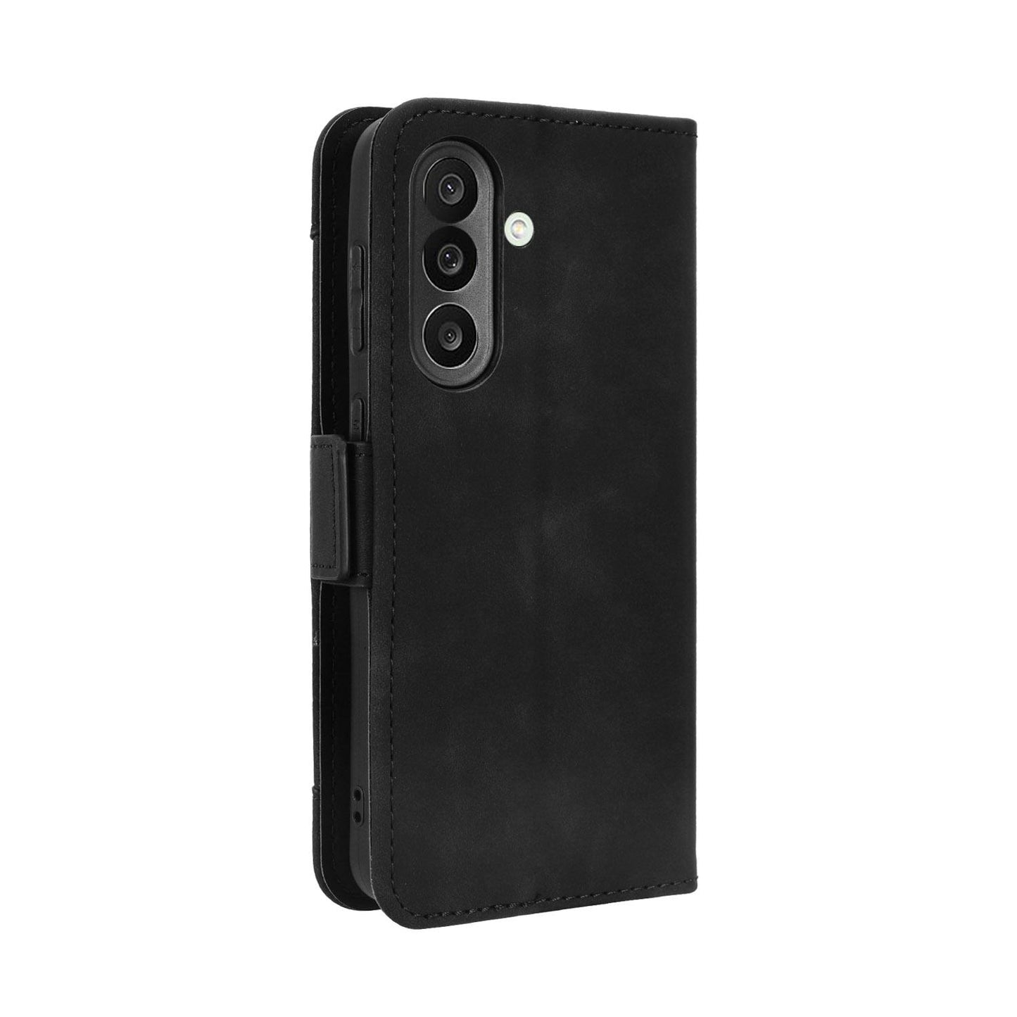 Samsung Galaxy M56 5G Skin Feel PU Leather Wallet Phone Case with Card Slots, Cash Pocket, Magnetic Closure, Built-In Stand, Full Protection TPU Cover