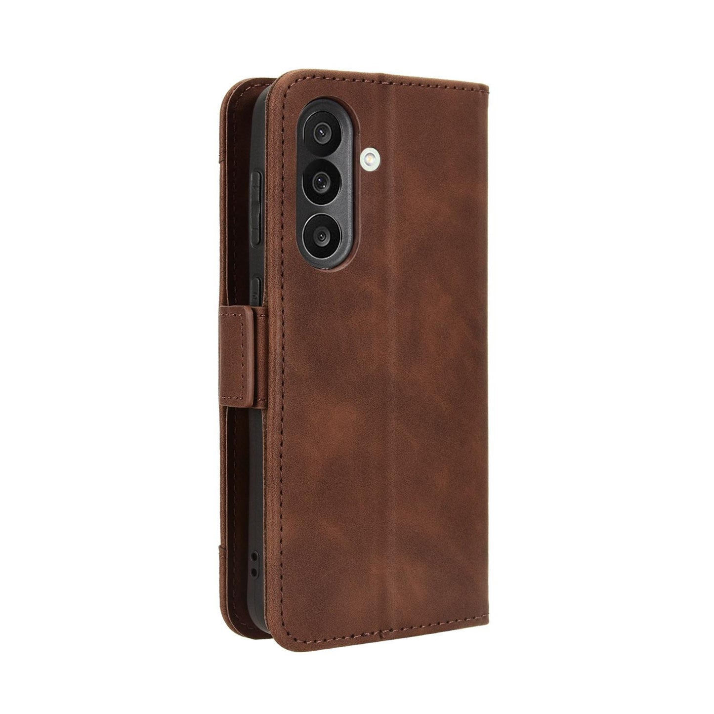 Samsung Galaxy M56 5G Skin Feel PU Leather Wallet Phone Case with Card Slots, Cash Pocket, Magnetic Closure, Built-In Stand, Full Protection TPU Cover