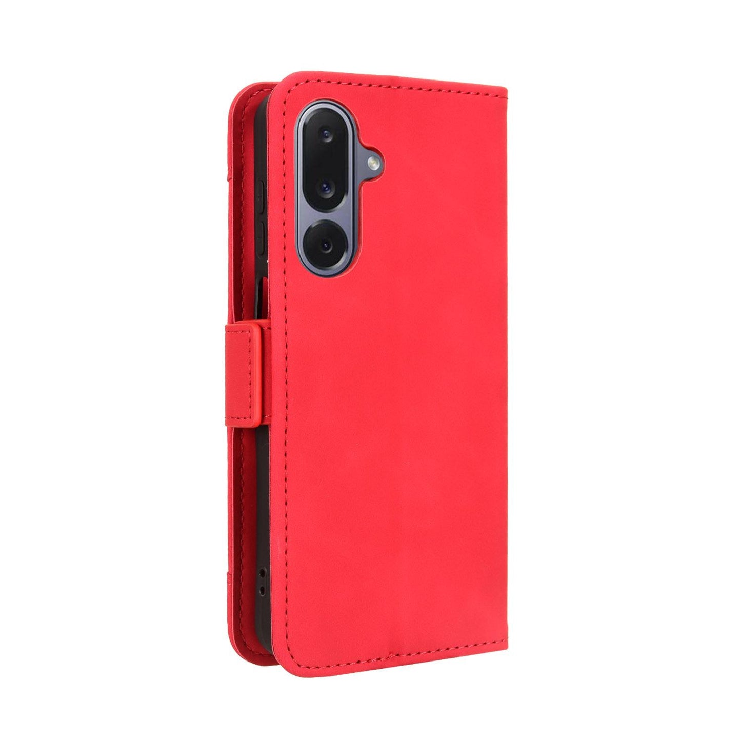 Samsung Galaxy M36 5G Skin Feel PU Leather Wallet Phone Case with Card Slots, Cash Pocket, Magnetic Closure, Built-In Stand, Full Protection TPU Cover