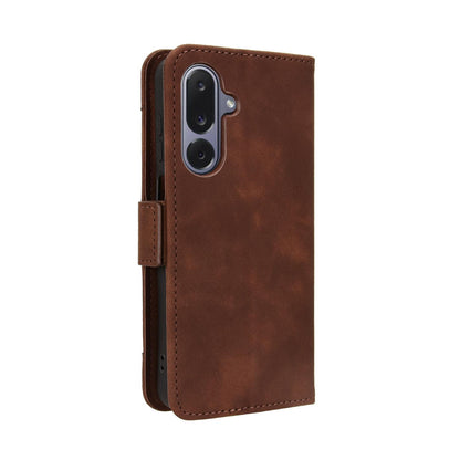 Samsung Galaxy M36 5G Skin Feel PU Leather Wallet Phone Case with Card Slots, Cash Pocket, Magnetic Closure, Built-In Stand, Full Protection TPU Cover