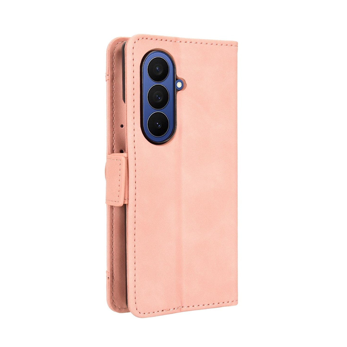 Samsung Galaxy Z Fold7 Skin Feel PU Leather Wallet Phone Case with Card Slots, Cash Pocket, Magnetic Closure, Built-In Stand, Full Protection TPU Cover