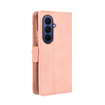 Samsung Galaxy Z Fold7 Skin Feel PU Leather Wallet Phone Case with Card Slots, Cash Pocket, Magnetic Closure, Built-In Stand, Full Protection TPU Cover