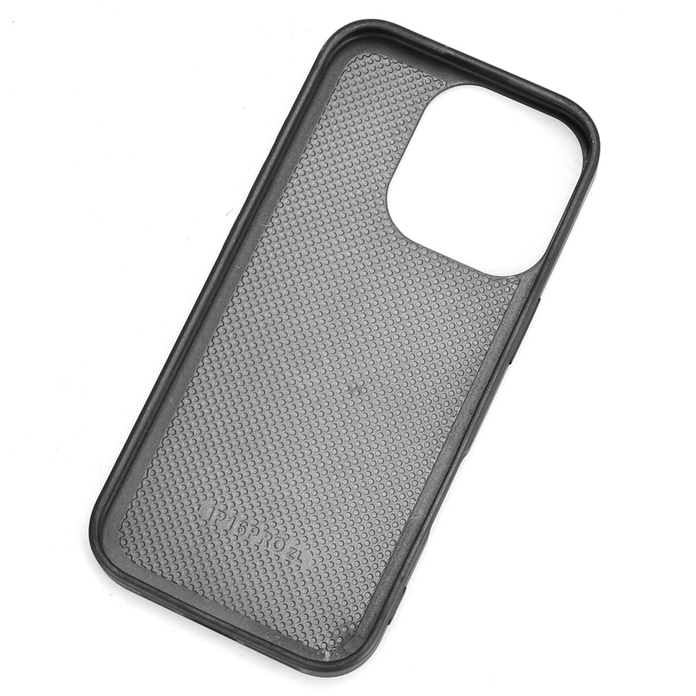 Apple iPhone 16 Pro Cow Pattern Sewing Back Cover Phone Case - Premium PU Leather Texture PC + TPU Shockproof Protective Case, Scratch Resistant Slim Lightweight Anti-Fingerprint Full Coverage Mobile Cover