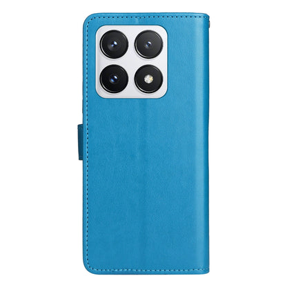 For Xiaomi 14T Pro Cat and Bee Embossed Flip Leather Phone Case Wallet Cover with Card Slots Cash Pocket Magnetic Stand Protective Shockproof TPU PU Leather Case with Wrist Strap