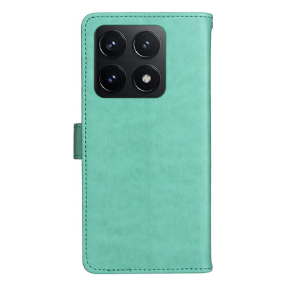 For Xiaomi 14T Cat and Bee Embossed Flip Leather Phone Case Wallet Cover with Card Slots Cash Pocket Magnetic Stand Protective Shockproof TPU PU Leather Case with Wrist Strap