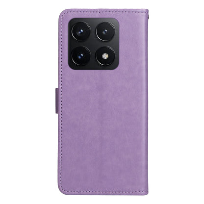 For Xiaomi 14T Cat and Bee Embossed Flip Leather Phone Case Wallet Cover with Card Slots Cash Pocket Magnetic Stand Protective Shockproof TPU PU Leather Case with Wrist Strap