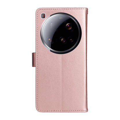 For Xiaomi 15 Ultra 5G Cat and Bee Embossed Flip Leather Phone Case Wallet Cover with Card Slots Cash Pocket Magnetic Stand Protective Shockproof TPU PU Leather Case with Wrist Strap