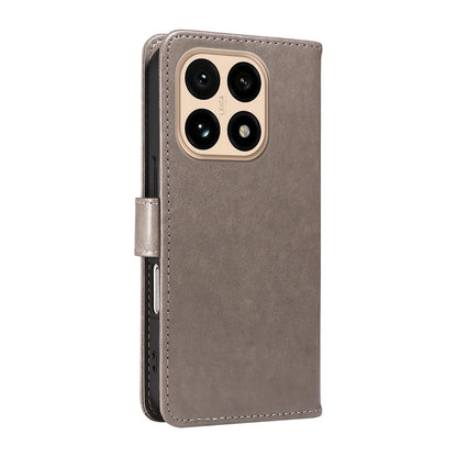 For Xiaomi 15T 5G Cat and Bee Embossed Flip Leather Phone Case Wallet Cover with Card Slots Cash Pocket Magnetic Stand Protective Shockproof TPU PU Leather Case with Wrist Strap