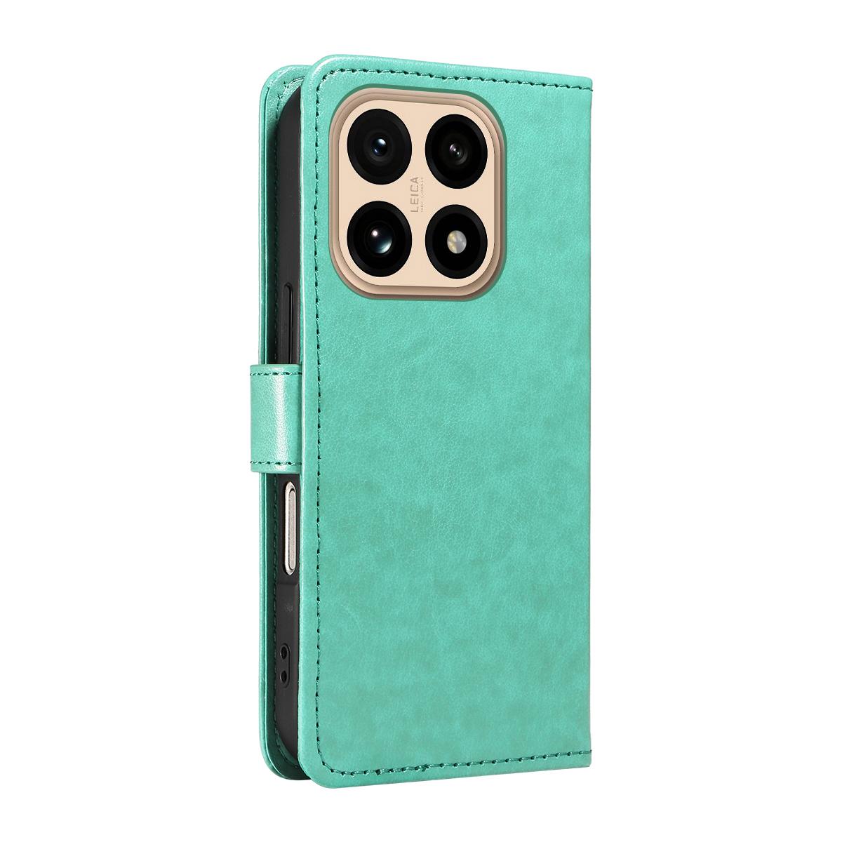 For Xiaomi 15T 5G Cat and Bee Embossed Flip Leather Phone Case Wallet Cover with Card Slots Cash Pocket Magnetic Stand Protective Shockproof TPU PU Leather Case with Wrist Strap