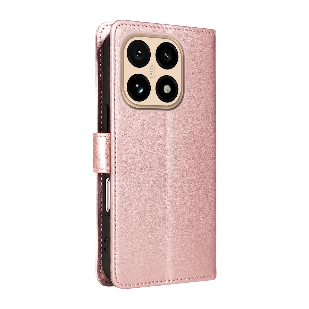 For Xiaomi 15T 5G Cat and Bee Embossed Flip Leather Phone Case Wallet Cover with Card Slots Cash Pocket Magnetic Stand Protective Shockproof TPU PU Leather Case with Wrist Strap