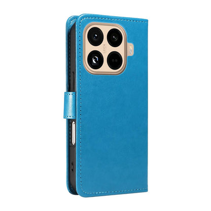 For Xiaomi 15T Pro 5G Cat and Bee Embossed Flip Leather Phone Case Wallet Cover with Card Slots Cash Pocket Magnetic Stand Protective Shockproof TPU PU Leather Case with Wrist Strap