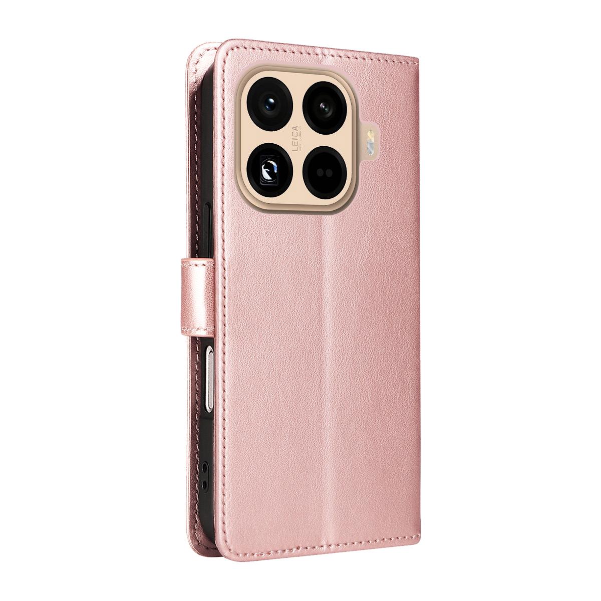 For Xiaomi 15T Pro 5G Cat and Bee Embossed Flip Leather Phone Case Wallet Cover with Card Slots Cash Pocket Magnetic Stand Protective Shockproof TPU PU Leather Case with Wrist Strap