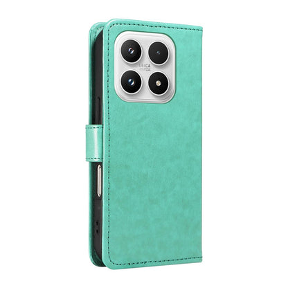 For Xiaomi 17 Cat and Bee Embossed Flip Leather Phone Case Wallet Cover with Card Slots Cash Pocket Magnetic Stand Protective Shockproof TPU PU Leather Case with Wrist Strap