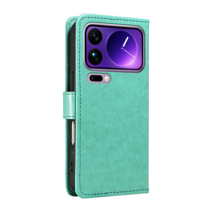 For Xiaomi 17 Pro Max Cat and Bee Embossed Flip Leather Phone Case Wallet Cover with Card Slots Cash Pocket Magnetic Stand Protective Shockproof TPU PU Leather Case with Wrist Strap