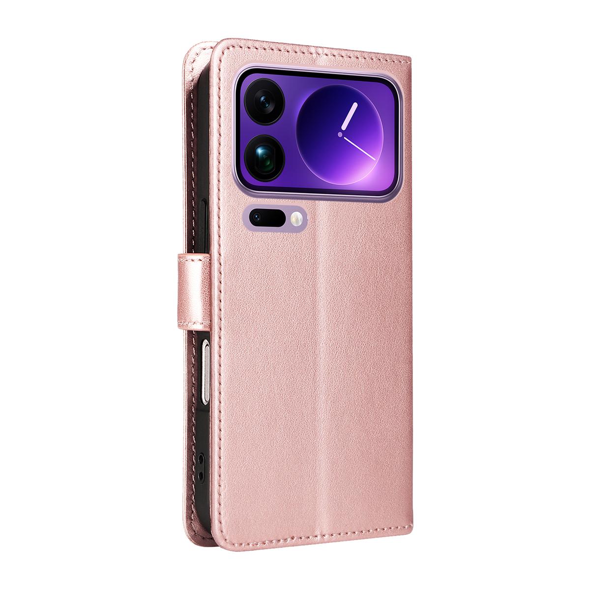 For Xiaomi 17 Pro Max Cat and Bee Embossed Flip Leather Phone Case Wallet Cover with Card Slots Cash Pocket Magnetic Stand Protective Shockproof TPU PU Leather Case with Wrist Strap