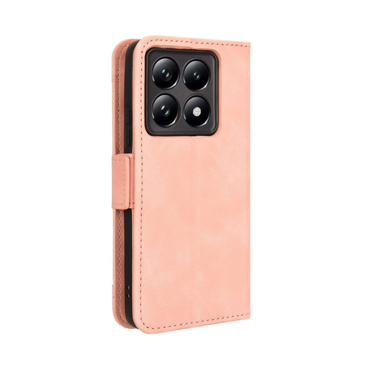Xiaomi 14T Skin Feel PU Leather Wallet Phone Case with Card Slots, Cash Pocket, Magnetic Closure, Built-In Stand, Full Protection TPU Cover