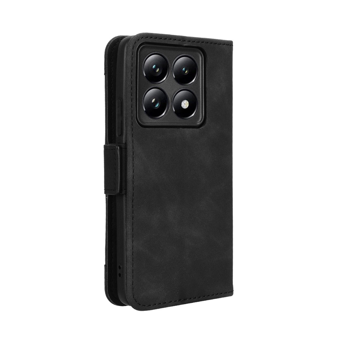 Xiaomi 14T Skin Feel PU Leather Wallet Phone Case with Card Slots, Cash Pocket, Magnetic Closure, Built-In Stand, Full Protection TPU Cover