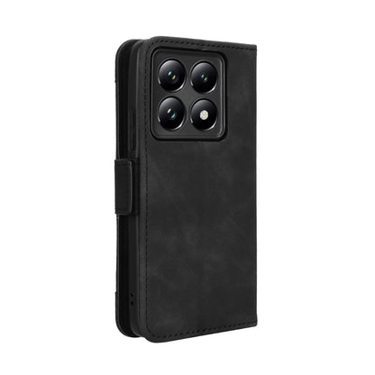 Xiaomi 14T Skin Feel PU Leather Wallet Phone Case with Card Slots, Cash Pocket, Magnetic Closure, Built-In Stand, Full Protection TPU Cover