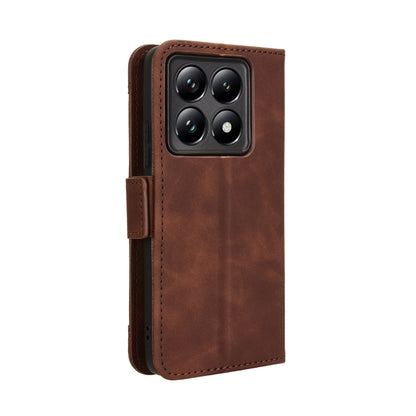 Xiaomi 14T Skin Feel PU Leather Wallet Phone Case with Card Slots, Cash Pocket, Magnetic Closure, Built-In Stand, Full Protection TPU Cover