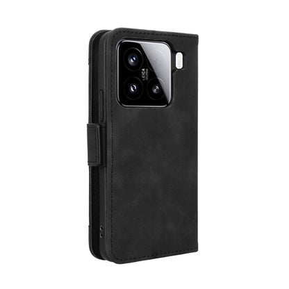 Xiaomi 15 Skin Feel PU Leather Wallet Phone Case with Card Slots, Cash Pocket, Magnetic Closure, Built-In Stand, Full Protection TPU Cover